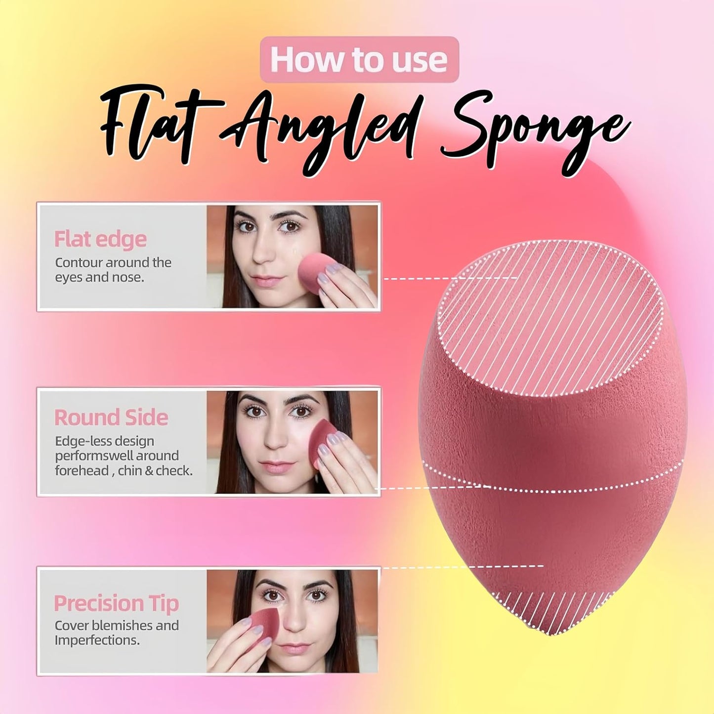 Make-up spons blender set – 5 stuks latexvrije sponzen