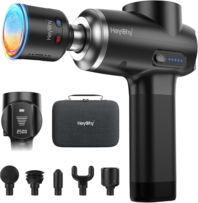 Portable Handheld Gun Massager with Heat and Cold