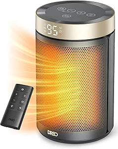 Portable Electric Heater with Thermostat and Remote